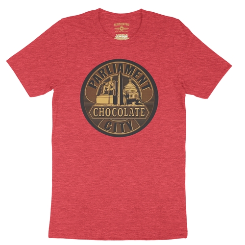 Parliament Chocolate City Album Cover T-Shirt - Lightweight Vintage Style - vintageheatherred