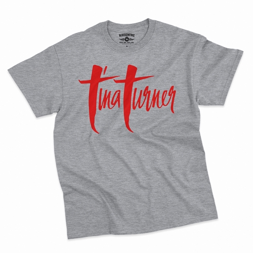 Tina Turner Logo T-Shirt - Classic Heavy Cotton - classicathleticheather