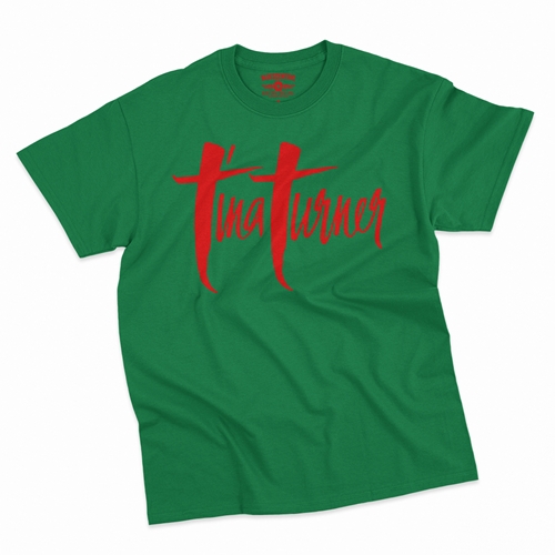 Tina Turner Logo T-Shirt - Classic Heavy Cotton - classickellygreen