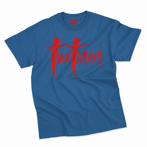 Tina Turner Logo T-Shirt - Classic Heavy Cotton - classicroyalblue