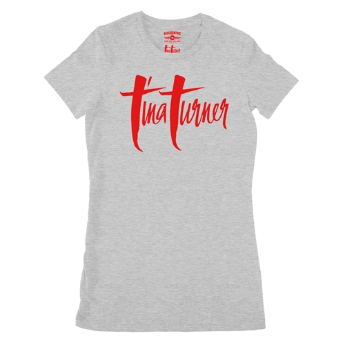 Tina Turner Logo Ladies T Shirt - Relaxed Fit - ladiesathleticheather