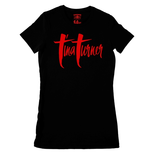 Tina Turner Logo Ladies T Shirt - Relaxed Fit - ladiesblack