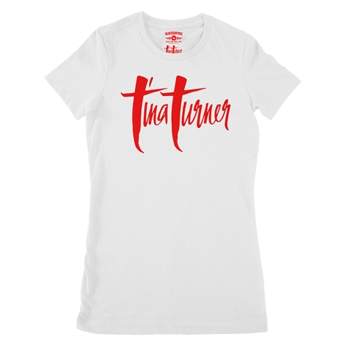 Tina Turner Logo Ladies T Shirt - Relaxed Fit - ladieswhite