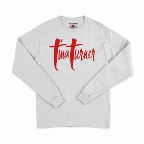 Tina Turner Logo Long Sleeve T-Shirt - longsleevewhite