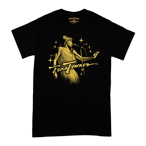Tina Turner One Color Stars T-Shirt - Classic Heavy Cotton - classicblack