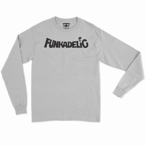 Black Funkadelic Logo Long Sleeve T-Shirt - longsleevewhite