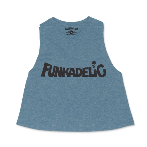 Black Funkadelic Logo Racerback Crop Top - Women