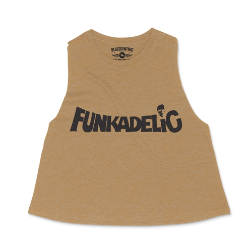 Black Funkadelic Logo Racerback Crop Top - Women