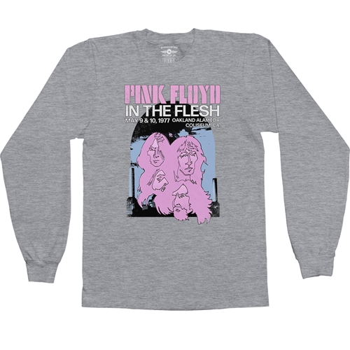 Pink Floyd In The Flesh Sketch Long Sleeve T-Shirt - longsleeveathleticheather