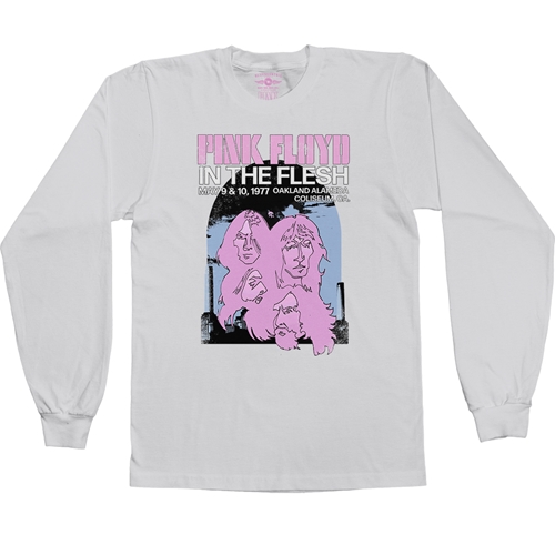 Pink Floyd In The Flesh Sketch Long Sleeve T-Shirt - longsleevewhite