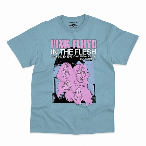 Pink Floyd In The Flesh T-Shirt - Classic Heavy Cotton - classiclightblue