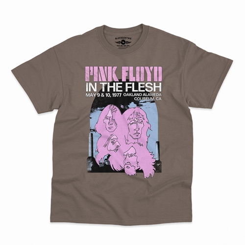 Pink Floyd In The Flesh T-Shirt - Classic Heavy Cotton - classictaupe