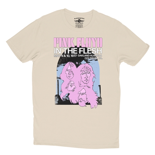 Pink Floyd In The Flesh T-Shirt - Lightweight Vintage Style - vintagecream
