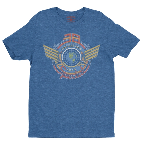 38 Special Wings Logo T-Shirt - Lightweight Vintage Style - vintageheatherroyalblue