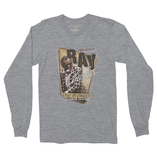 Ray Charles Concert Poster Long Sleeve T-Shirt