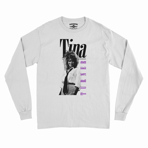 Tina Turner Very 80s Long Sleeve T-Shirt - longsleevewhite