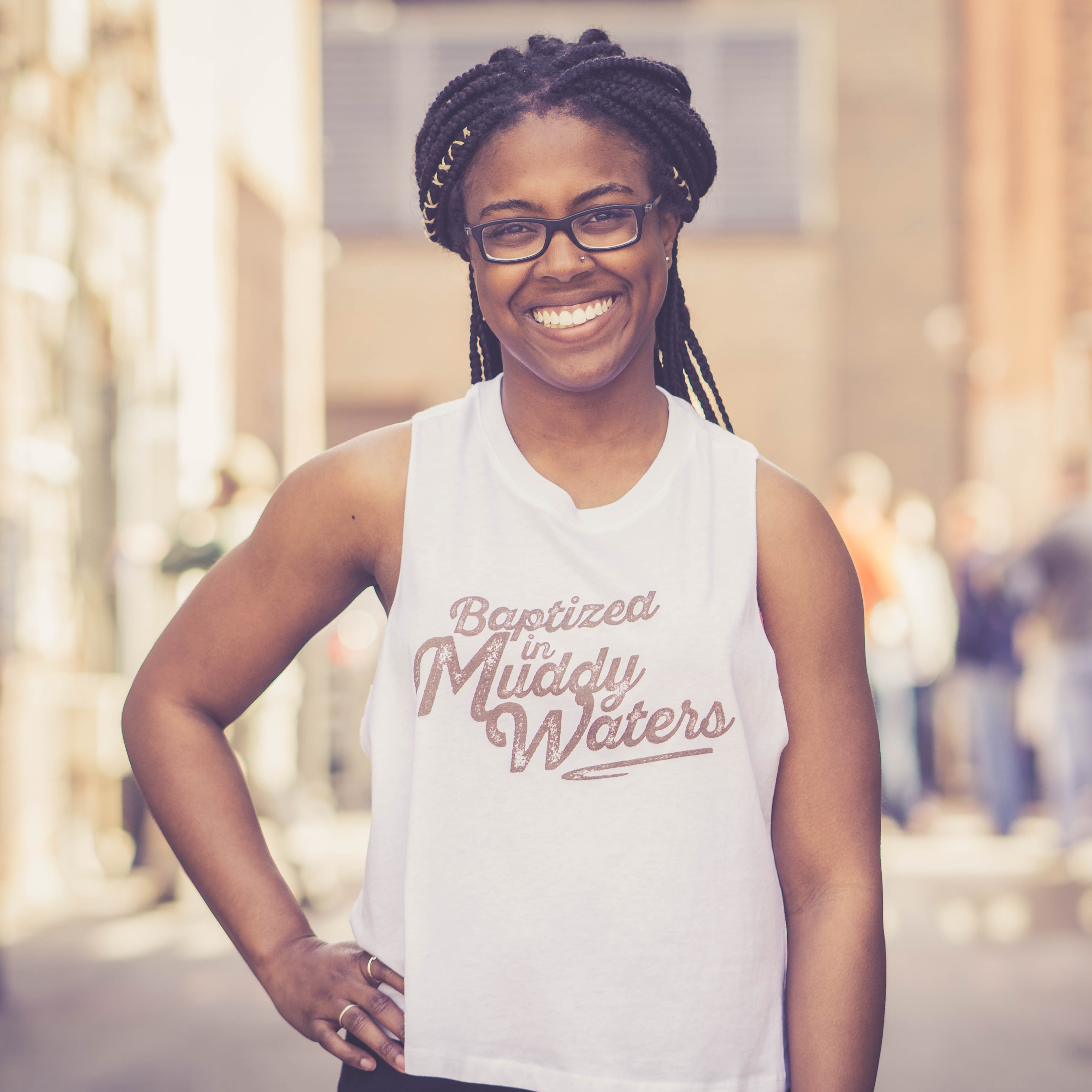 Baptized in Muddy Waters Racerback Crop Top - Women