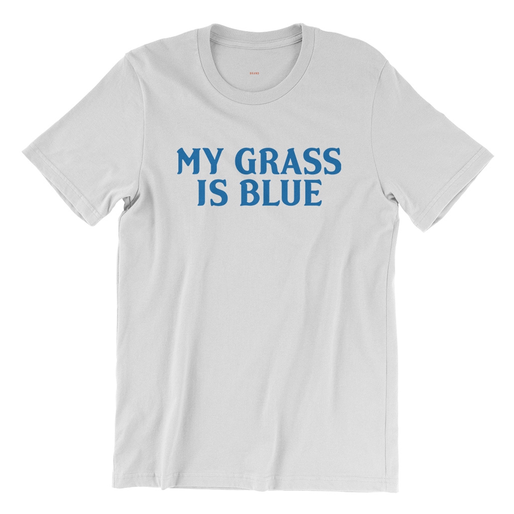 My Grass Is Blue Bluegrass T-Shirt - Lightweight Vintage Style - white
