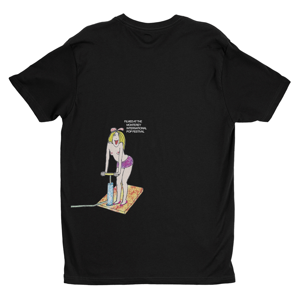 Monterey Pop Festival Dynamite Girl T-Shirt - Lightweight Vintage Style - vintageblack