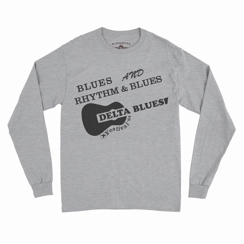 Small Batch Ltd Edition Delta Blues Fest 1984 Reissue Long Sleeve T-Shirt - longsleeveathleticheather