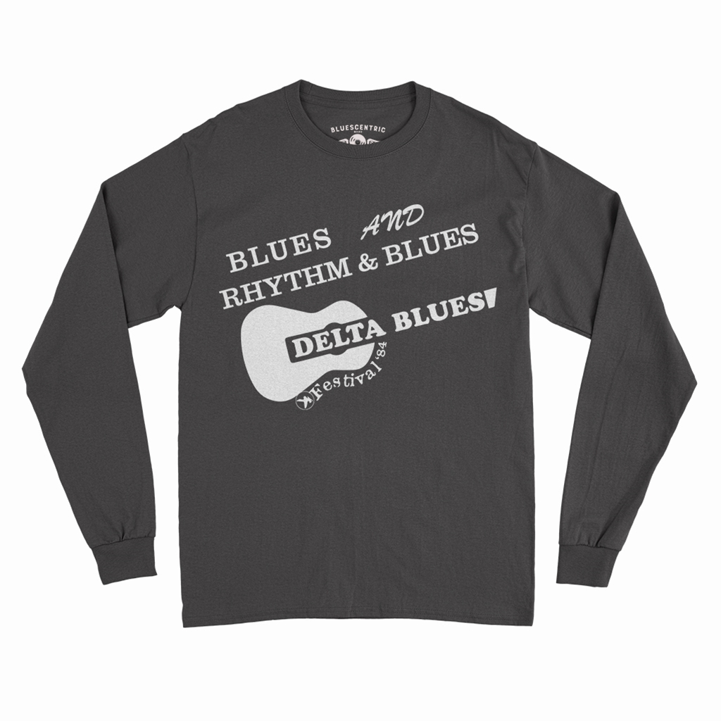 Small Batch Ltd Edition Delta Blues Fest 1984 Reissue Long Sleeve T-Shirt - longsleeveblack