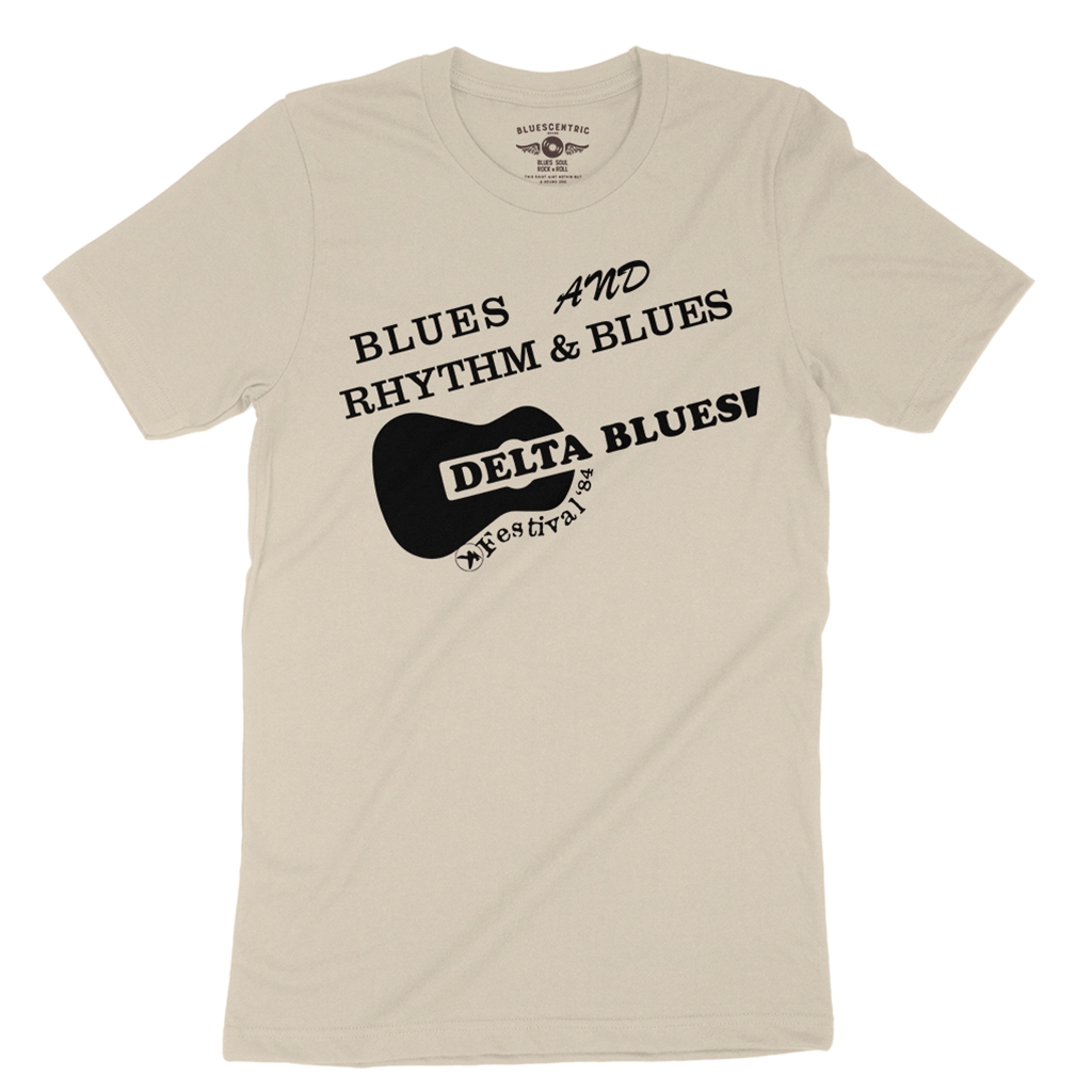 Small Batch Ltd Edition Delta Blues Fest 1984 Reissue T-Shirt - Lightweight Vintage Style - vintagecream