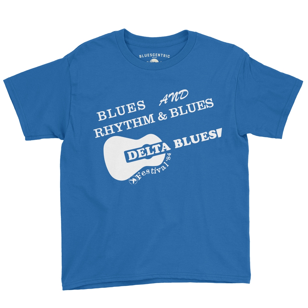 Small Batch Ltd Edition Delta Blues Fest 1984 Reissue Youth T-Shirt - Lightweight Vintage Children & Toddlers - youthroyalblue