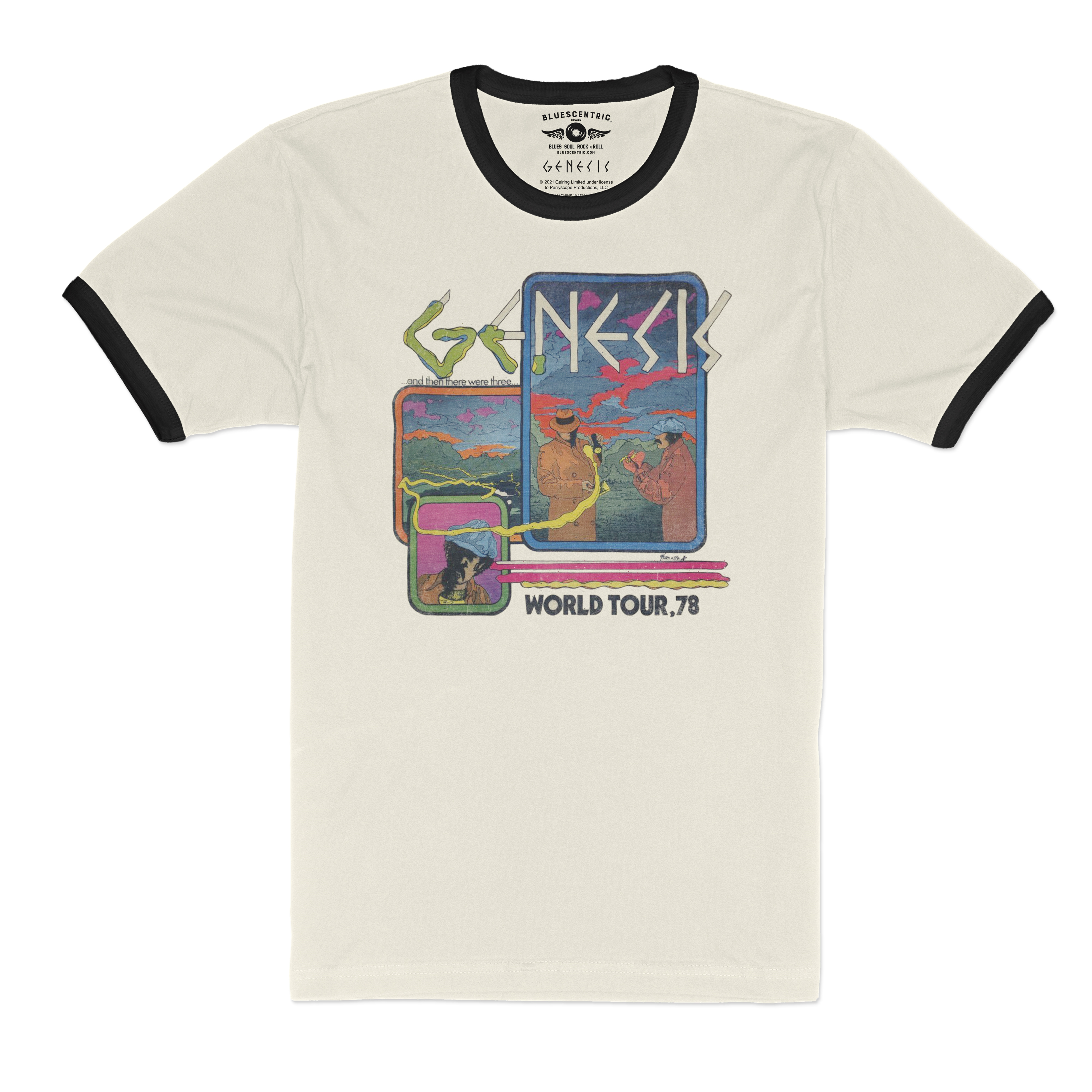 Genesis 1978 Tour Ringer T-Shirt - ringernaturalblacktrim