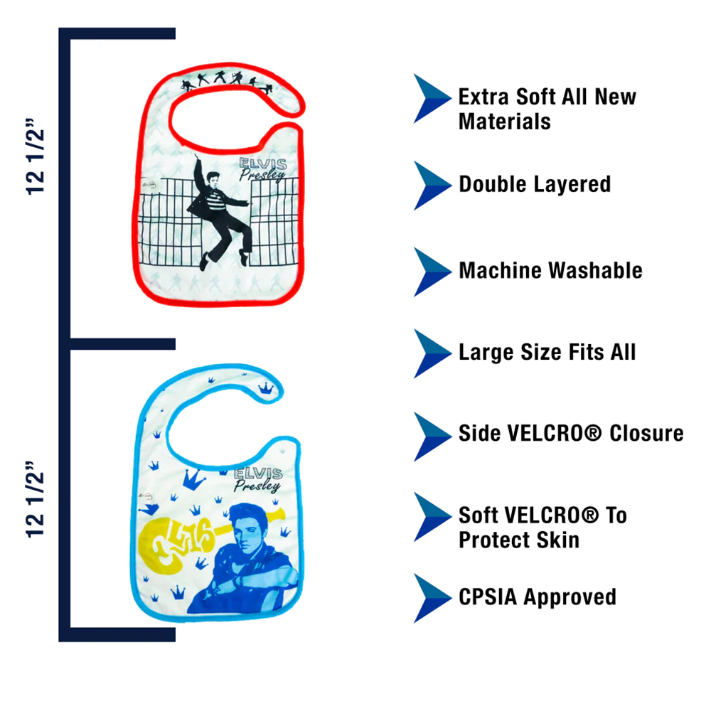 Elvis Presley Extra Soft Baby Bibs - Children