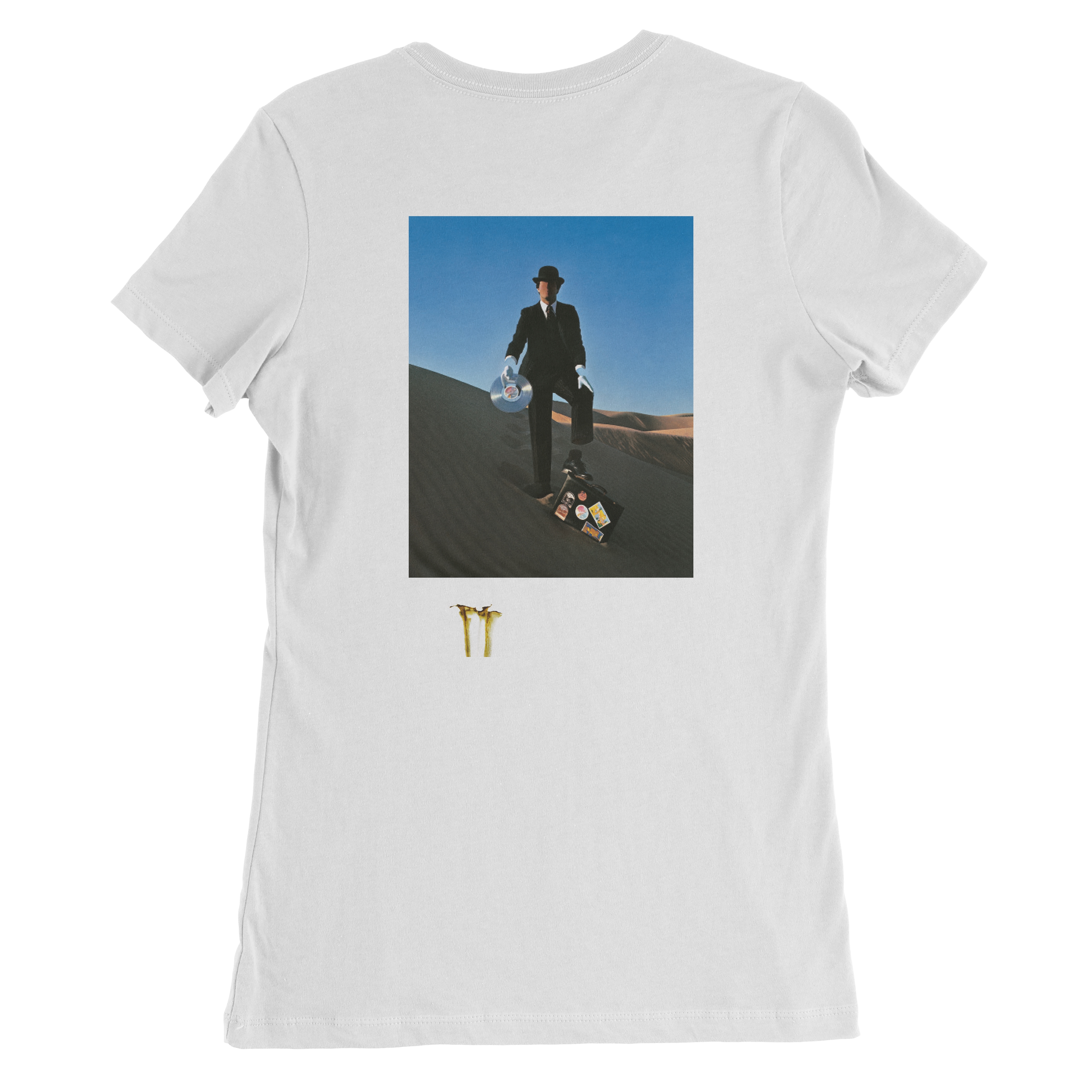 Front/Back Pink Floyd Wish You Were Here Ladies T Shirt - Relaxed Fit - ladieswhite