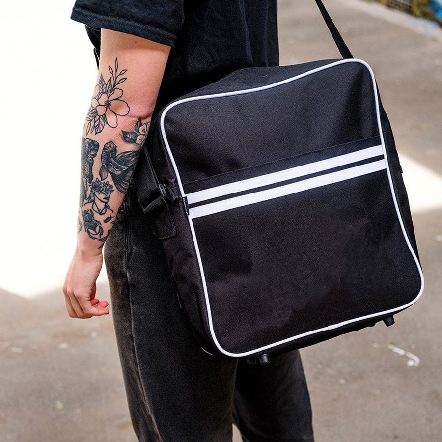 Stax Snapping Fingers Logo Zip Top Messenger & Vinyl Record Bag
