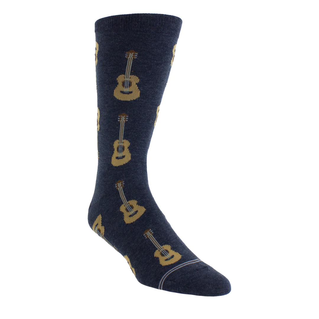 Acoustic Guitar Crew Knit In Socks - 1 Pair