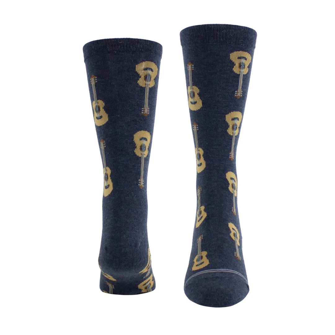Acoustic Guitar Crew Knit In Socks - 1 Pair