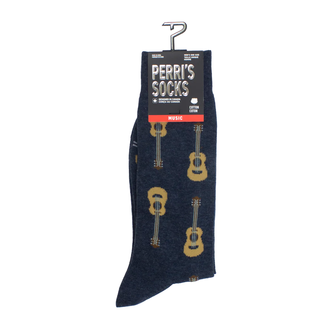Acoustic Guitar Crew Knit In Socks - 1 Pair