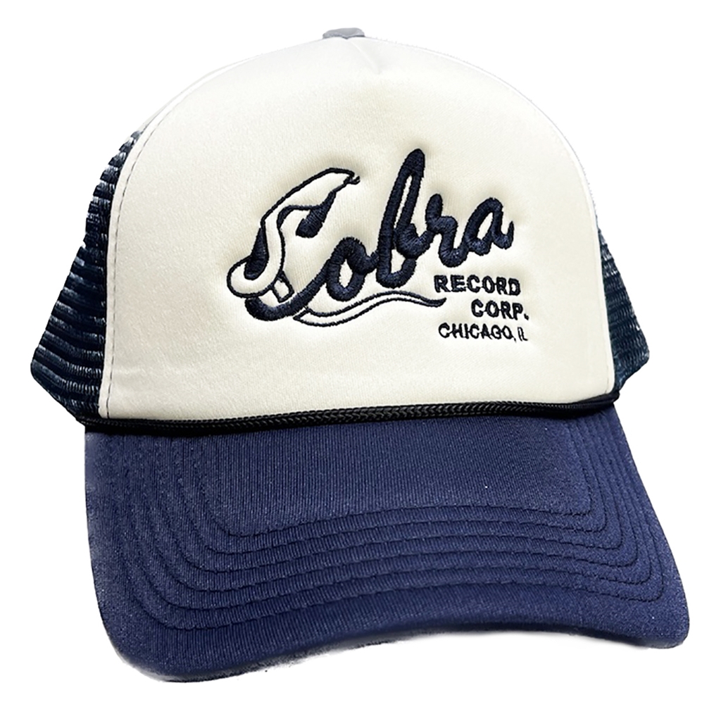 Cobra Records Trucker Hat - Navy Blue / White Foam Face