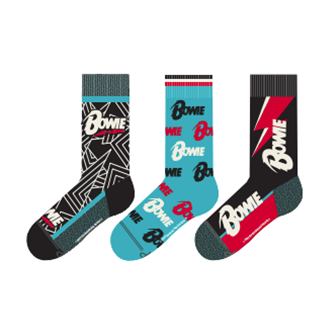 David Bowie Logos 3-Pack of Socks